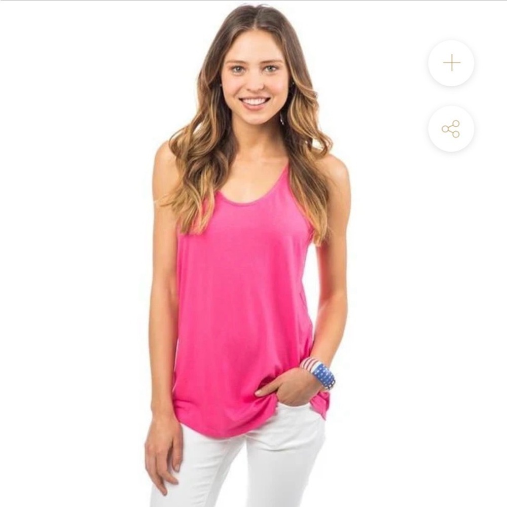 NWT Southern Tide Anna Racerback Tank in Bloom Pink Size Small